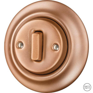 Выключатель кнопочный 1 кл. перекрестный, медь матовая, Katy Paty CUGSl7