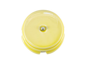 Распаечная коробка керамика D93х47, Желтый Giallo, серебристая фурнитура, Leanza КРЖС