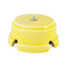 Распаечная коробка керамика D93х47, желтый giallo, серебристая фурнитура, Leanza КРЖС