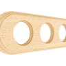 Рамка 3 местная деревянная (внутренний монт.), овал, Бук натуральный, Лахта ТМ МезонинЪ GE70843-25