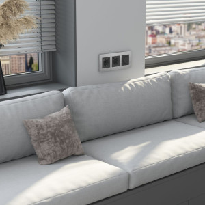 Рамка 3 местная металл, Алюминий, AluMax Werkel W0033506