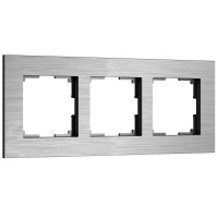 Рамка 3 местная металл, Алюминий, AluMax Werkel W0033506