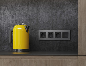 Рамка 4 местная пластик, Антрацит серый , ALFA Qubi Ambrella Volt AF250654