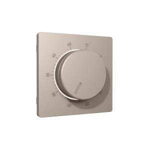 Лицевая панель терморегулятора теплого пола механического, Серо-бежевый матовый, ALFA Quant Ambrella Volt AP3657