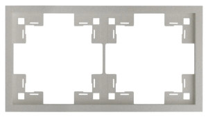 Рамка 2 местная, Платина, Standart Rikett 35820 PL