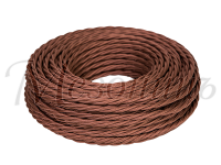 Ретро кабель витой 3x4 Коричневый, ТМ МезонинЪ GE70154-04 (1 метр)