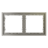 Рамка 2 местная, пластик, Шелк, Voltum S70 VLS100204