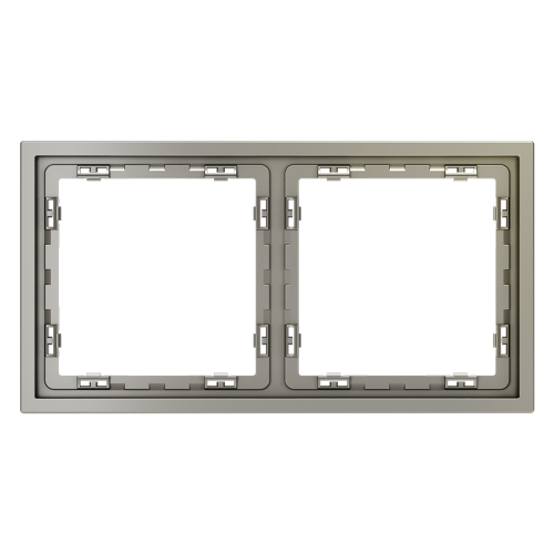 Рамка 2 местная, пластик, Шелк, Voltum S70 VLS100204