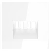 Лицевая панель для розетки акустической 4-местной, Белый матовый, S70 Voltum VLS001502