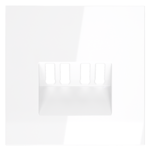 Лицевая панель для розетки акустической 4-местной, Белый матовый, S70 Voltum VLS001502