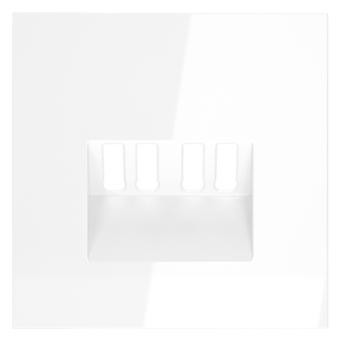 Лицевая панель для розетки акустической 4-местной, Белый матовый, S70 Voltum VLS001502