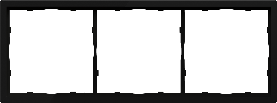 Рамка 3 местная, пластик, Матовый карбон, Donel  DA DA21330