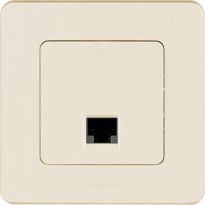 Розетка компьютерная RJ45 Cat. 6e, слоновая кость, INSPIRIA Legrand 673831