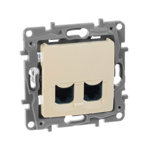 Розетка 2-я компьютерная RJ45 Cat. 6e, слоновая кость, Etika Legrand 672354