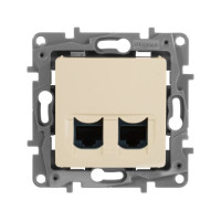 Розетка 2-я компьютерная RJ45 Cat. 6e, слоновая кость, Etika Legrand 672354