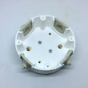 Распаечная коробка D80 с круглой крышкой, подложка береза, Карамель, ЦИОН РКК-КАР1