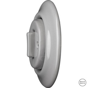 Выключатель кнопочный 1 кл. перекрестный, бетон глянцевый, Katy Paty CAGSl7