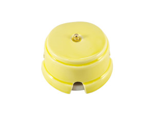 Распаечная коробка керамика D93х47, желтый giallo, золотистая фурнитура, Leanza КРЖЗ
