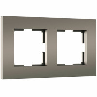 Рамка 2 местная пластик, Бронза матовый, Slab Werkel W0022963
