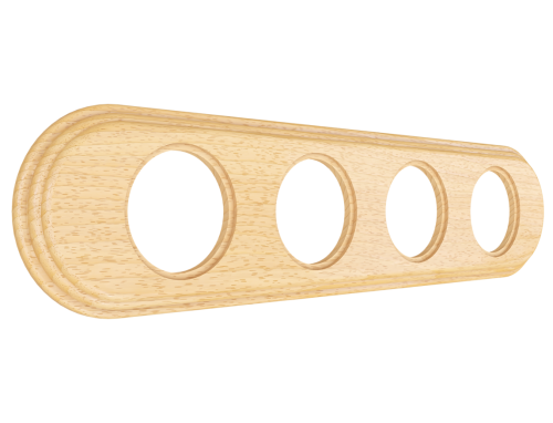 Рамка 4 местная деревянная (внутренний монт.), овал, Бук натуральный, Лахта ТМ МезонинЪ GE70844-25