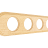 Рамка 4 местная деревянная (внутренний монт.), овал, Бук натуральный, Лахта ТМ МезонинЪ GE70844-25