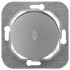 Выключатель кнопочный 1 кл. перекрестный, Серебро, серия Прованс, Bylectrica С6/2 10-3362