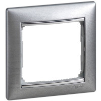 Рамка 1 местная, алюминий матовый, Valena Classic Legrand 770331