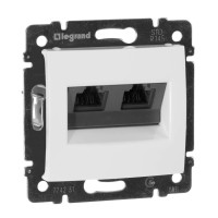 Розетка 2ая компьютерная RJ45 Cat. 5e, белый, Valena Classic Legrand 774231