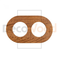 Рамка 2 местная деревянная под электрику ONEKEY, Ясень в масле, DecoWood ROC*2-AO