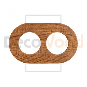 Рамка 2 местная деревянная под электрику ONEKEY, Ясень в масле, DecoWood ROC*2-AO