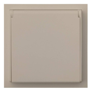 Розетка с З/К с крышкой, герметичная IP44, Латте, Rikkett 35946 LT Розетка с З/К с крышкой, герметичная IP44, Латте, Rikkett 35946 LT