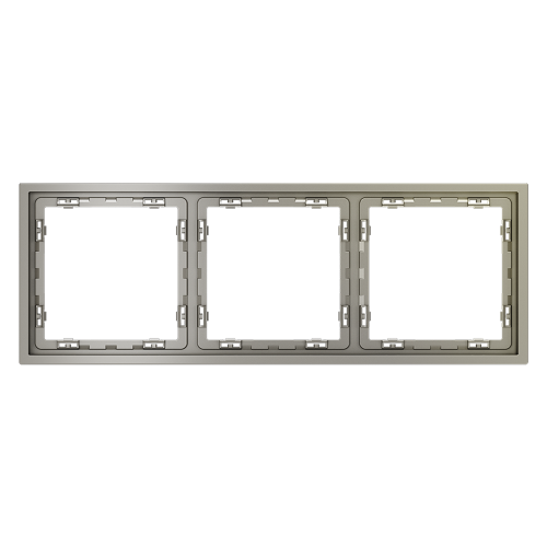 Рамка 3 местная, пластик, Шелк, Voltum S70 VLS100304