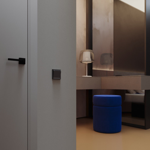 Выключатель карточный, Черный матовый, S70 Voltum VLS010708