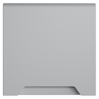 Лицевая панель для розетки с З/К, шторками и крышкой, Серый, S70 Voltum VLS000816