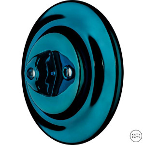 Выключатель поворотный 1 кл., синий металлик, Katy Paty PEAZG1