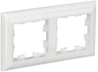 Рамка 2 местная, Белый/Белый, Brite IEK BR-M22-12-K01
