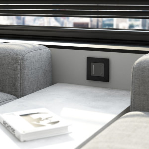 Рамка 1 местная металл, Черный алюминий, AluMax Werkel W0013508