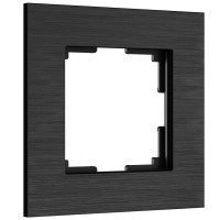 Рамка 1 местная металл, Черный алюминий, AluMax Werkel W0013508