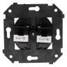 Розетка пластик компьютерная RJ45 (внутренний монт.), Черный матовый, Шедель Bironi B3-302-23M