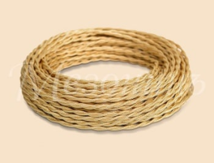 Ретро кабель витой 2x2,5 Карамель, ТМ МезонинЪ GE70112-34 (1 метр)