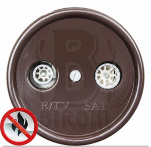 Розетка пластик телевизионная R/TV-SAT оконечная коричневый Bironi B1-305-22