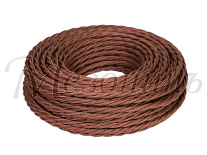 Ретро кабель витой 3x6 коричневый (50м) ТМ МезонинЪ GE70156-04