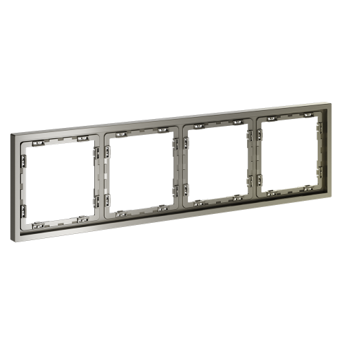 Рамка 4 местная, пластик, Шелк, Voltum S70 VLS100404