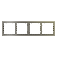Рамка 4 местная, пластик, Шелк, Voltum S70 VLS100404