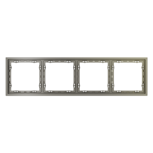 Рамка 4 местная, пластик, Шелк, Voltum S70 VLS100404