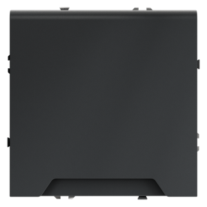 Розетка с З/К, шторками и крышкой, Графит, S70 Voltum VLS040307