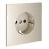 Лицевая панель для розетки с З/К и шторками, Кашемир, S70 Voltum VLS000703 Лицевая панель для розетки с З/К и шторками, Кашемир, S70 Voltum VLS000703