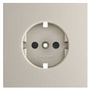 Лицевая панель для розетки с З/К и шторками, Кашемир, S70 Voltum VLS000703