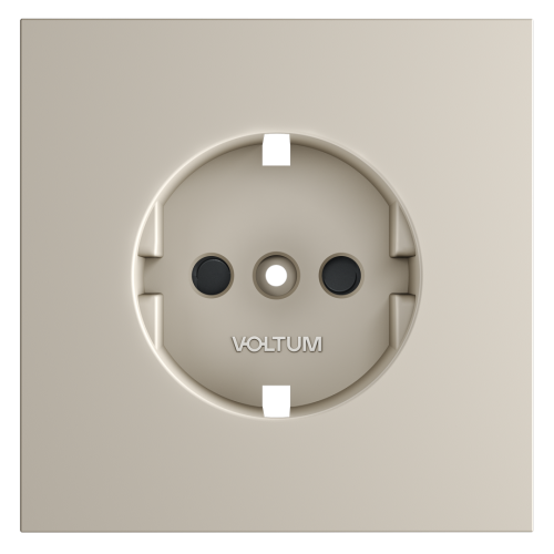 Лицевая панель для розетки с З/К и шторками, Кашемир, S70 Voltum VLS000703