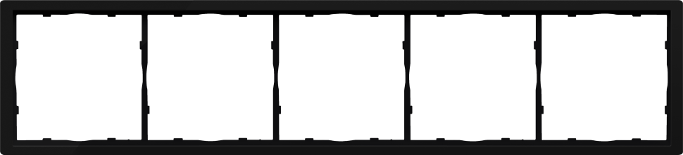 Рамка 5 местная, пластик, Матовый карбон, Donel  DA DA21530